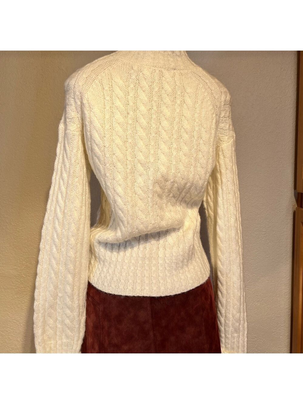 NWT $118 French Connection Jacqueline Mock Neck Long-sleeve Sweater S/M - Picture 5 of 6